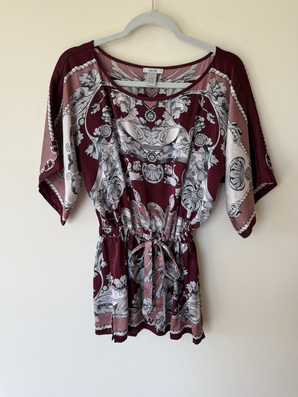 Cache Vintage Y2K Silk Blend Top Fairy Grunge Ethereal Size Small Boho 90s